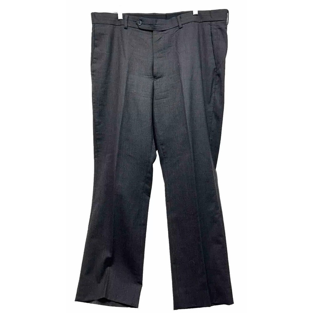 FootJoy 1857 Mens Size 38 Meas 39X30 Gray Wool Stretch Golf Chino Pants (K2)